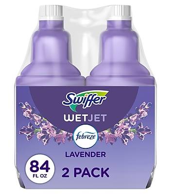 Swiffer WetJet Multi-Surface Floor Cleaner Refill, Lavender Vanilla Scent, 42.2 fl. oz., 2/Pack (3700026536)