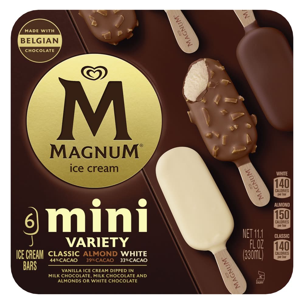 Magnum Mini Variety Ice Cream Bars (11.1 oz, 6 ct)