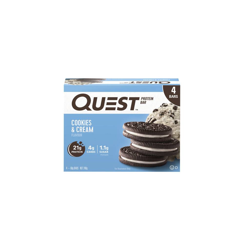Quest Protein Bars Cookes & Cream 4x60g 240g