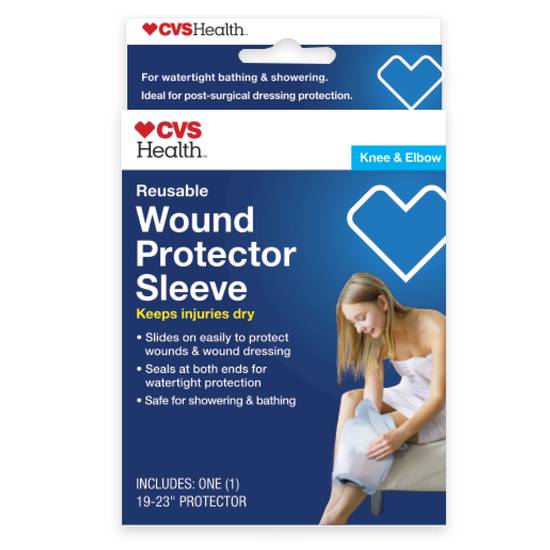 CVS Health Reusable Wound Protector Sleeve for Knee & Elbow, 1 CT