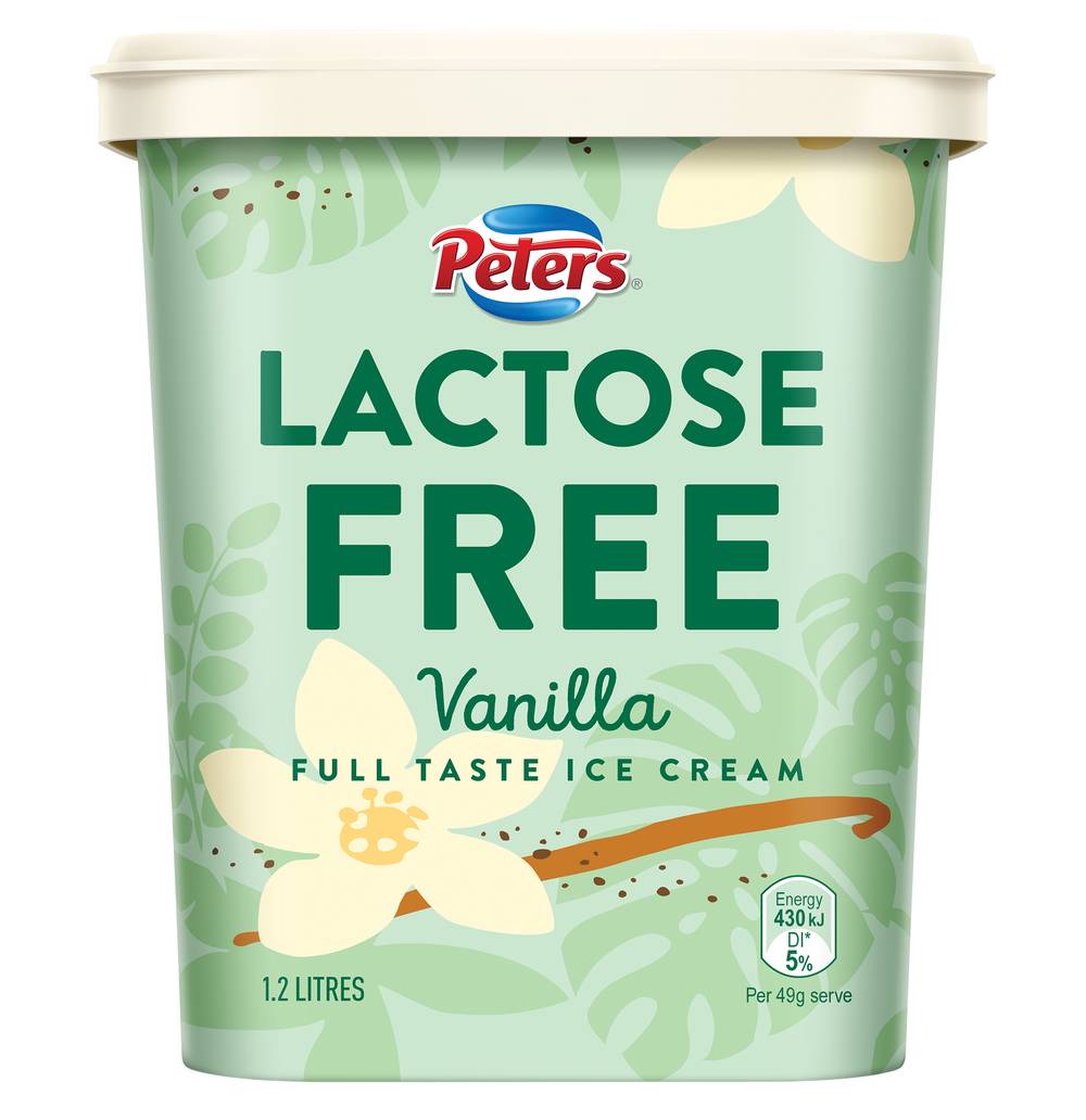 Peters Lactose Free Ice Cream, Vanilla (1.2L)