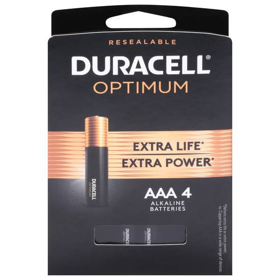 Duracell Optimum Alkaline Batteries 1.5V Aaa (4 ct)