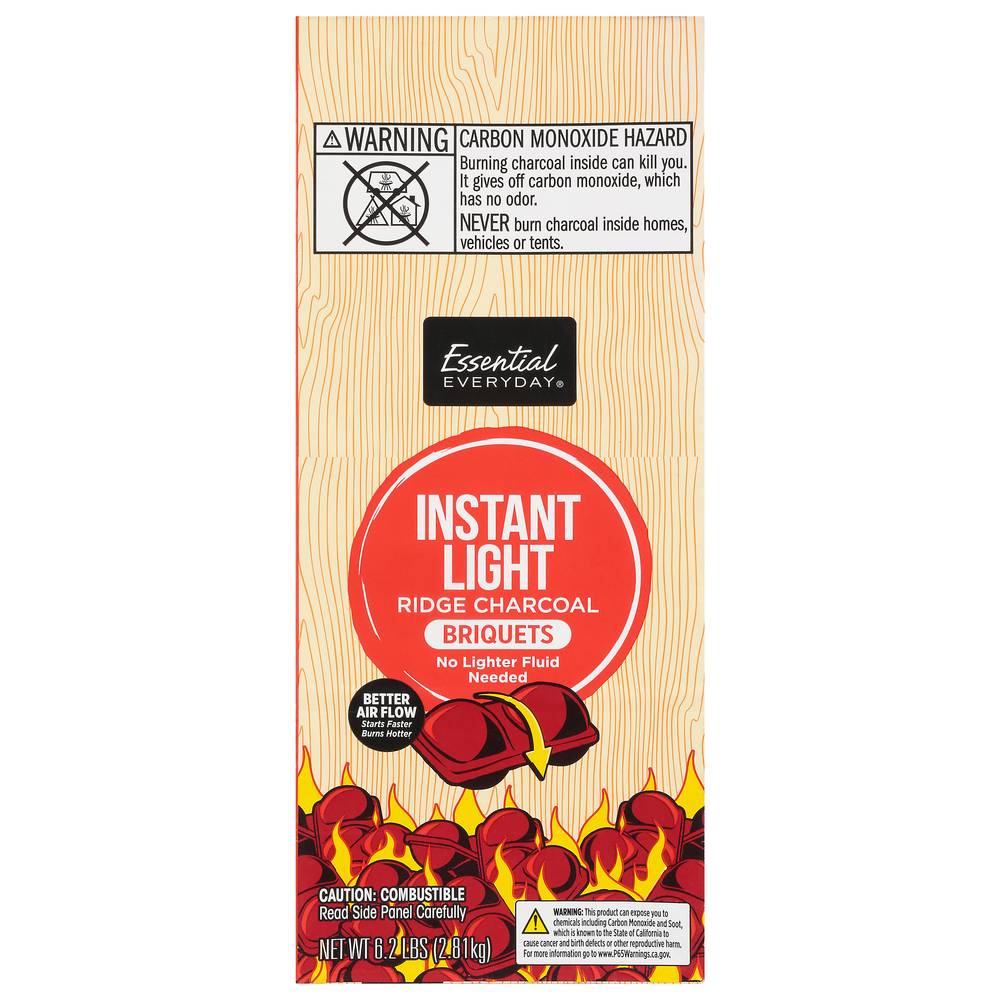 Essential Everyday Instant Light Ridge Charcoal Briquets (6.2 lbs)