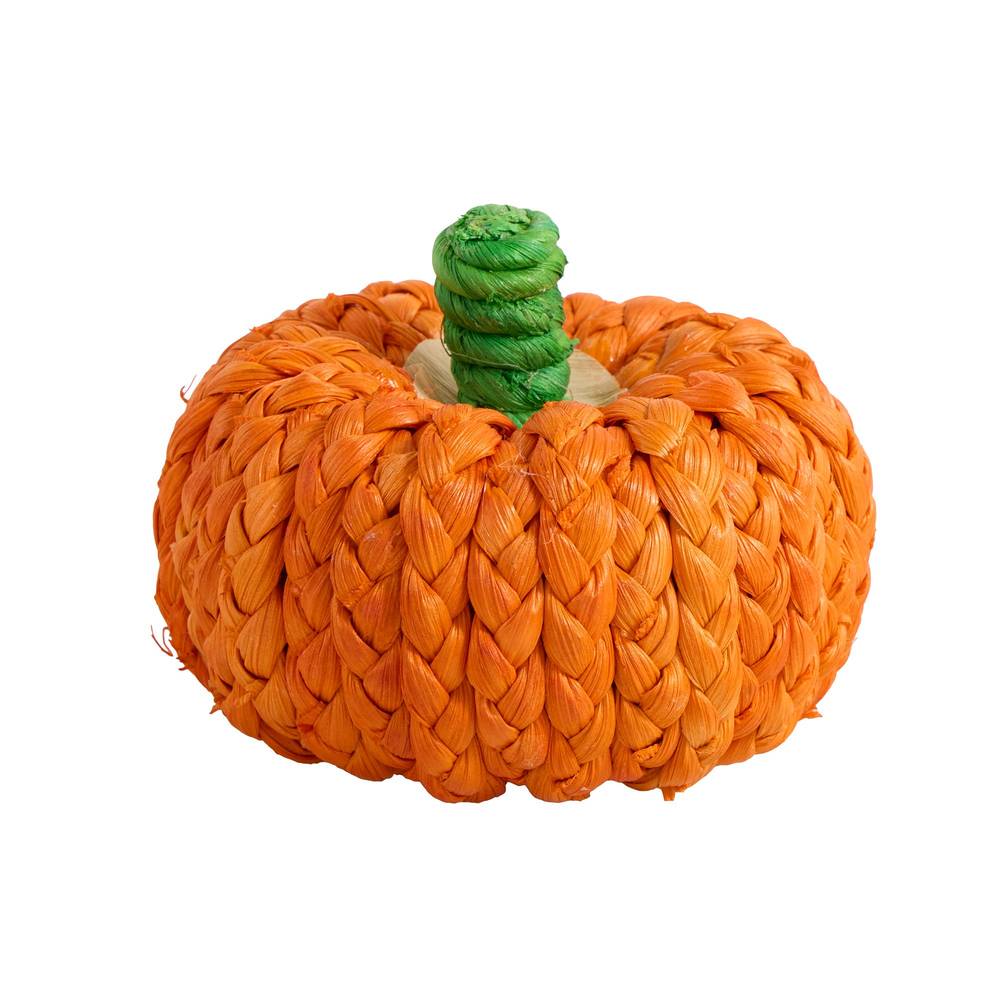 Thrills & Chills Woven Corn Husk Pumpkin Chew (orange-green)