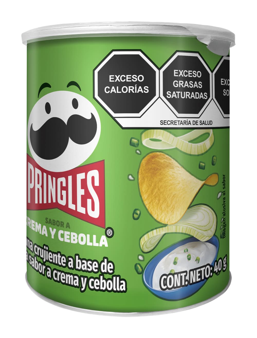 Pringles · Botana crujiente de papas, crema-cebolla (40 g)