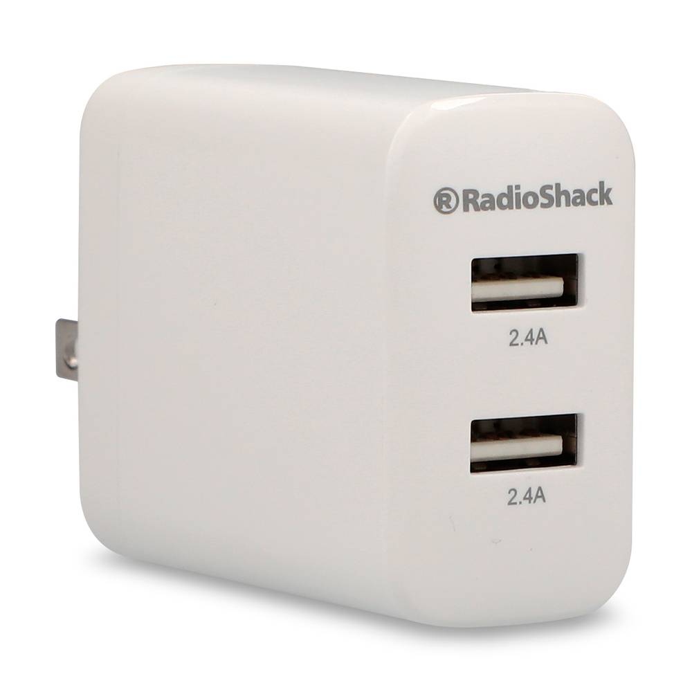 RadioShack · Cargador de pared doble usb, blanco