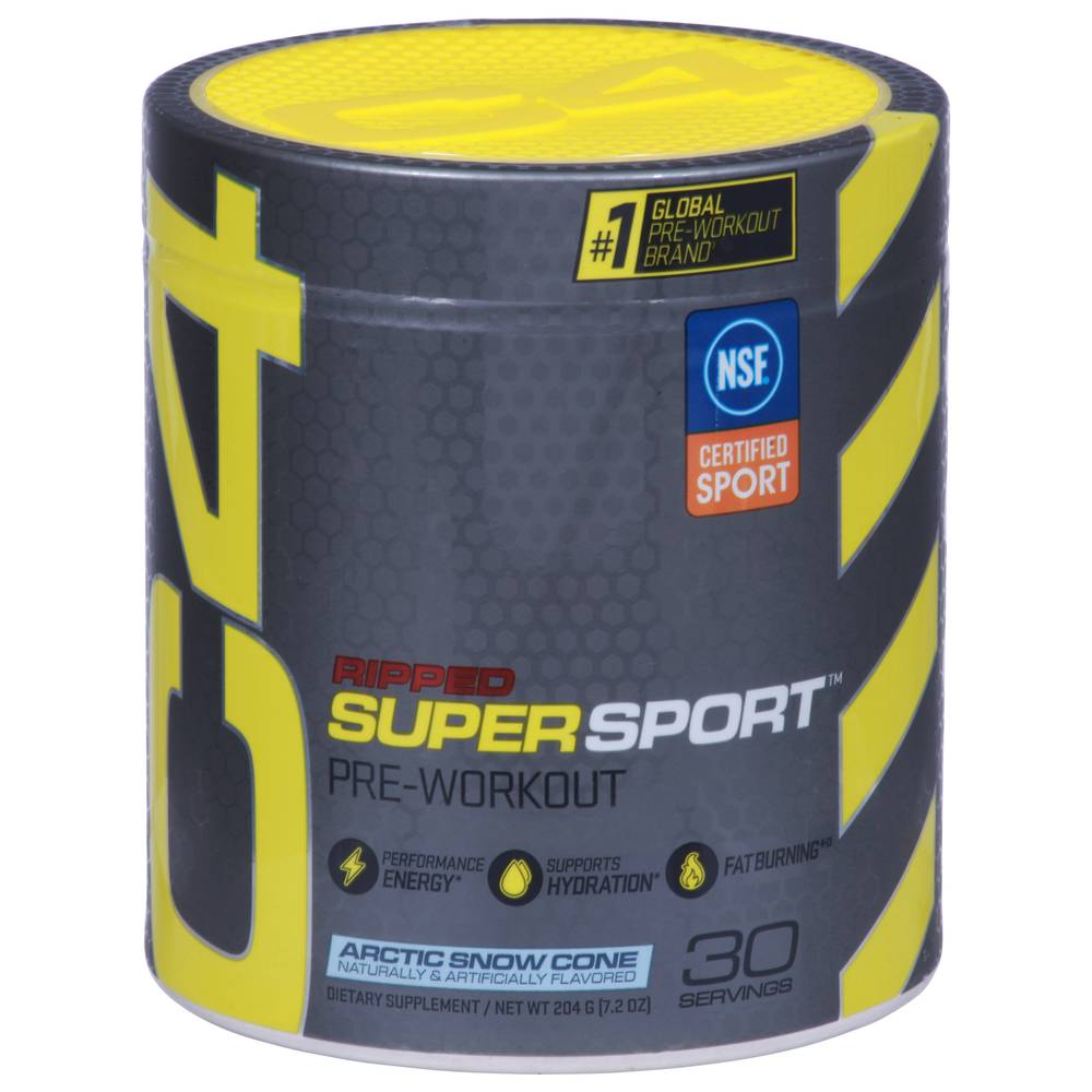 C4 Super Sport Pre-Workout Arctic Snow Cone Dietary Supplement (7.2 oz)