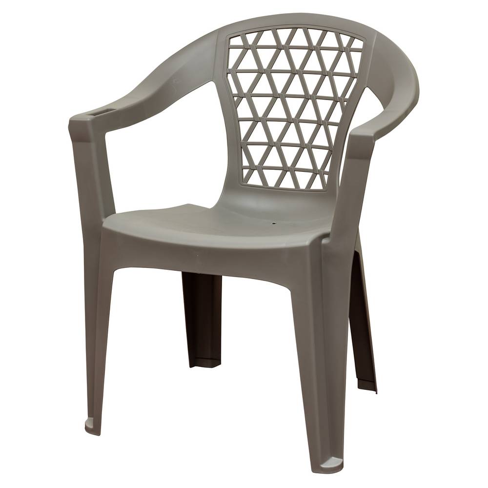 Adams Manufacturing Stackable Gray Resin Frame Stationary Dining Chair with Solid Seat | 8220-13-4900