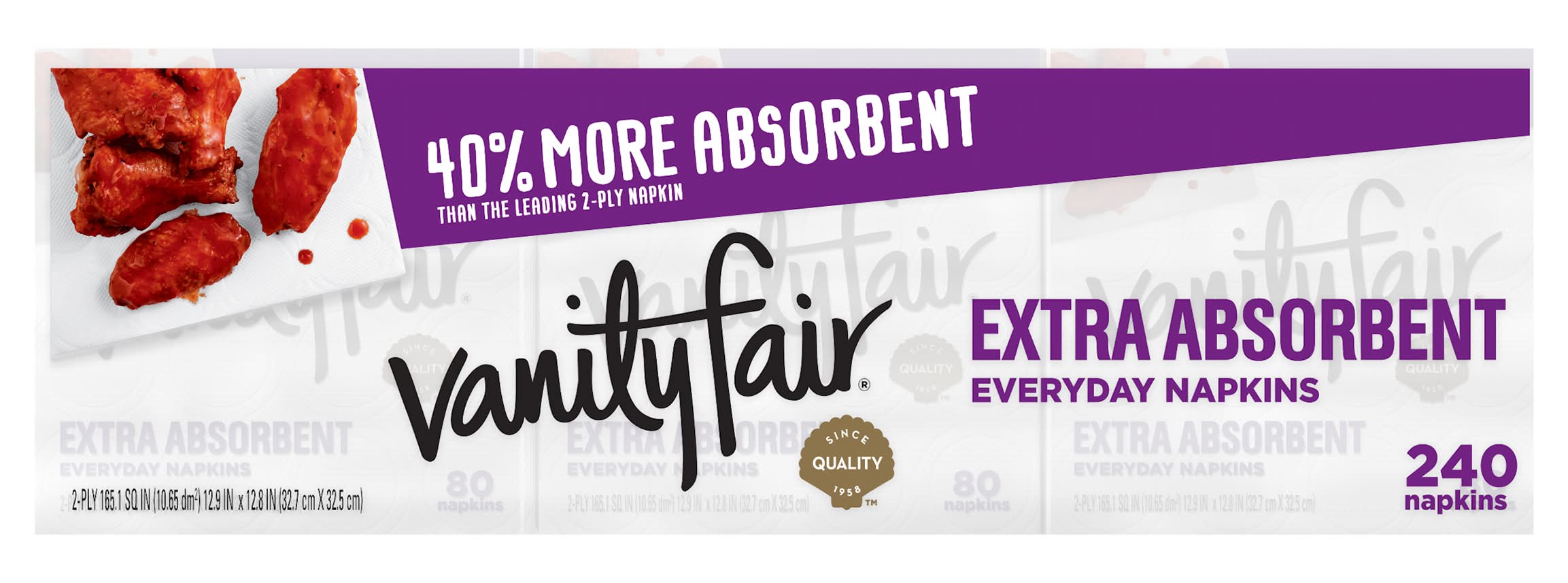 Vanity Fair Extra Absorbent Paper 2 Ply Napkins