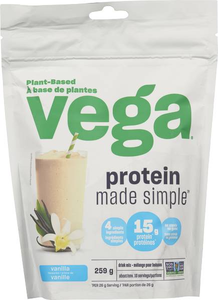 Vega Protein Supplement Powder, Vanilla (259 g)