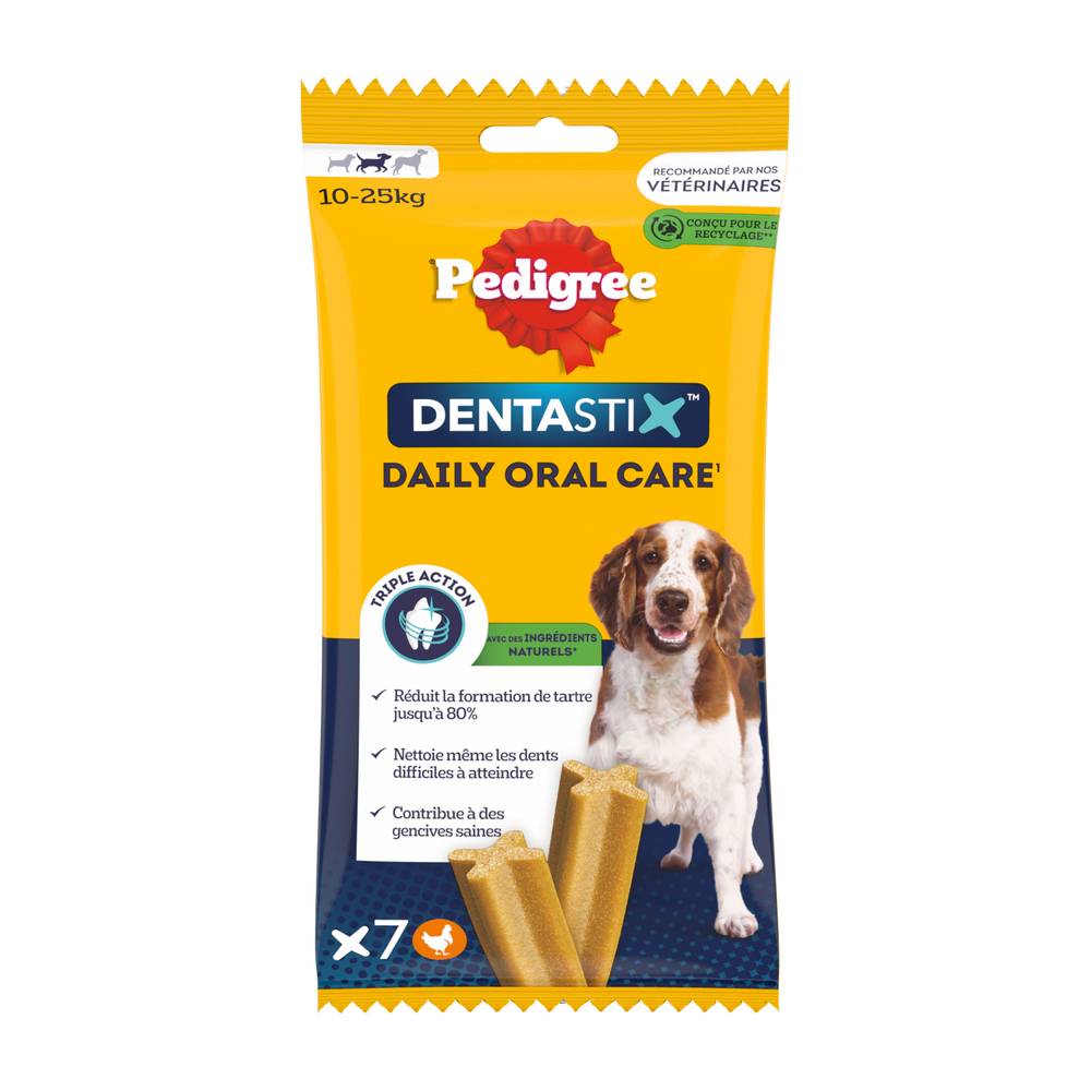 Pedigree - Dentastix bâtonnets hygiène bucco dentaire pour moyen chien, 10-25 Kg (7)