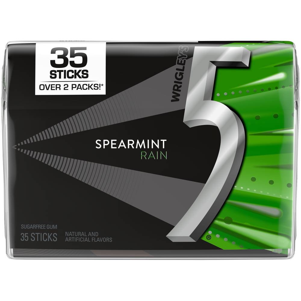 5 Gum Gum Spearmint Rain Sugar Free Chewing Gum (35 ct)