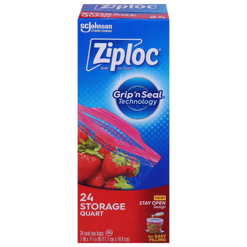 Ziploc Storage Quart Seal Top Bags (7 x 7 7/16 inch)