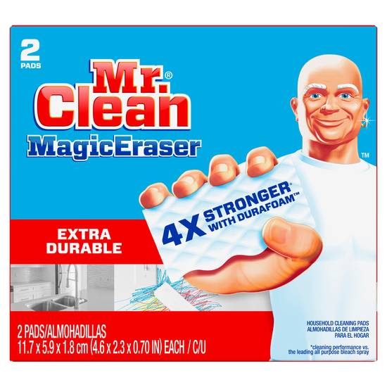 Mr. Clean Magic Eraser Extra Durable with Durafoam Household Cleaning Pads, 2 ct