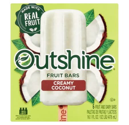 Outshine Fruit Bars, Creamy Coconut (15 fl oz, 6 ct)