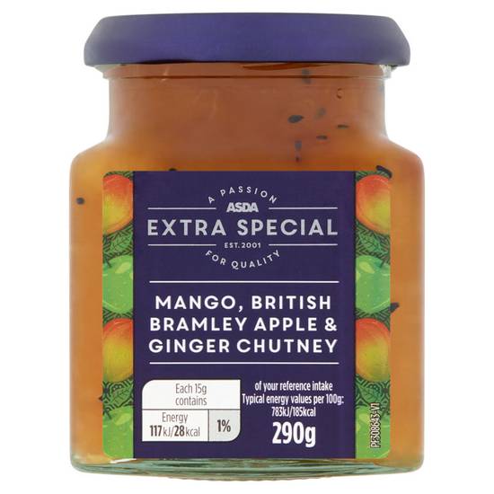 Asda Extra Special Mango, British Bramley Apple & Ginger Chutney 290g