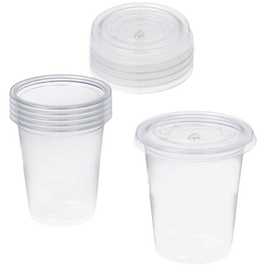 Party City 1.5 Ounce Plastic Portion Cups With Lids (150 ct)