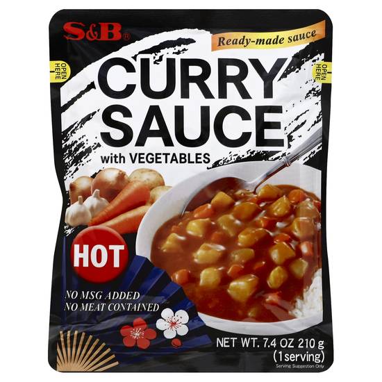 S&B Hot Curry Sauce With Vegetables