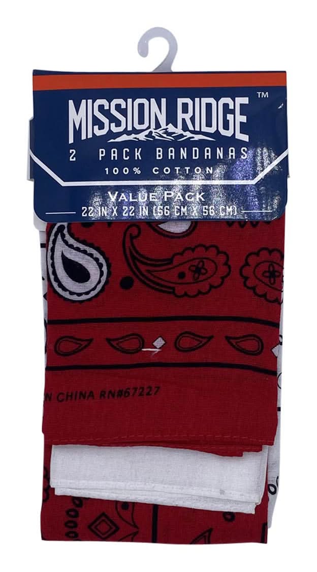Mission Ridge Bandana With Americana Print 2 Ct - Assorted