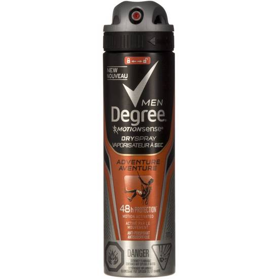 Degree For Men Motion Sense Dry Spray, Adventure (107 g)