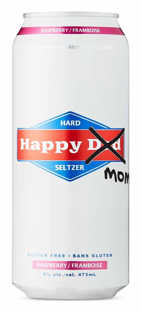 Happy Mom Hard Seltzer, Raspberry (473 ml)
