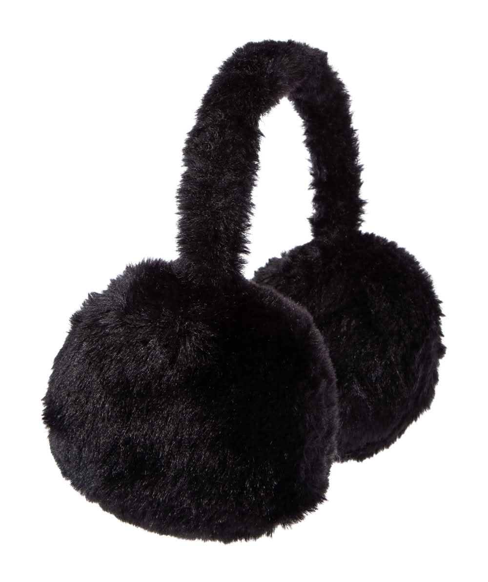 Bass Jaxx™ Faux Fur Earmuffs Wireless Headphones Black