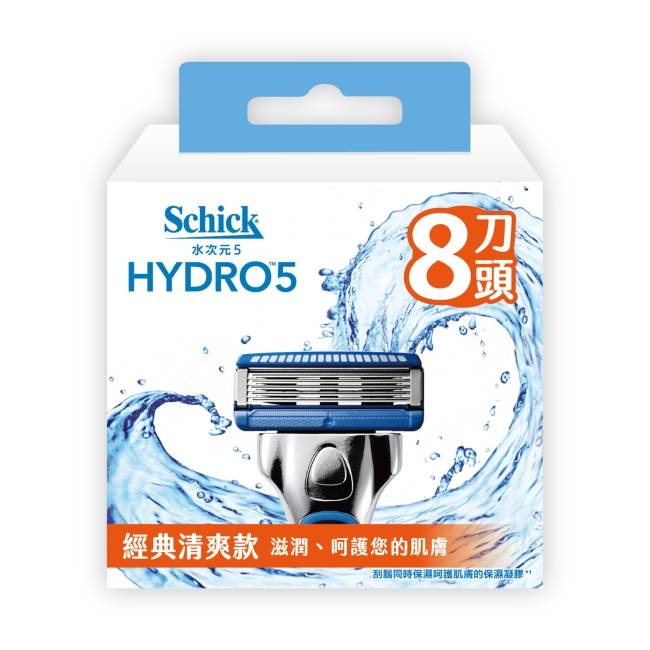 舒適HYDRO 5 水次元5刮鬍刀片-8入裝