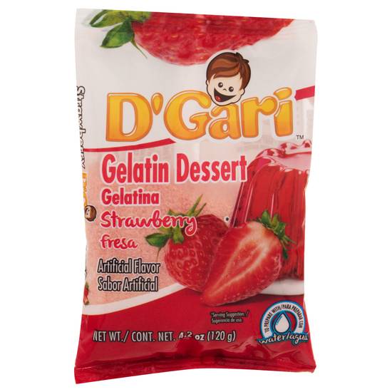 D'gari Strawberry Gelatin Dessert (4.2 oz)