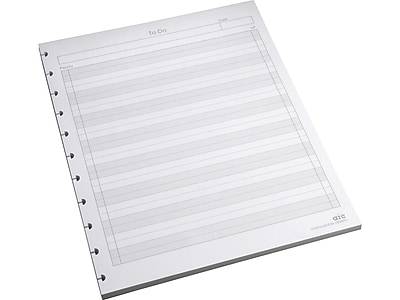 Staples To-Do Arc System Refill Paper Ruled Notebook, White