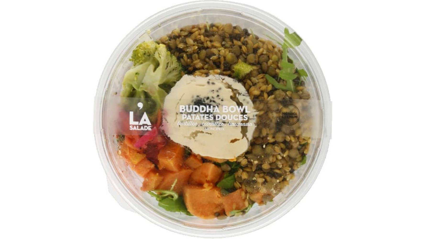 Monoprix Buddha Bowl patate douce lentille houmous - La Salade La barquette de 355 g