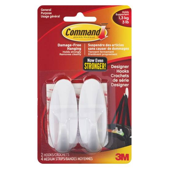 3M Command 2 Designer Hooks (1 ea)