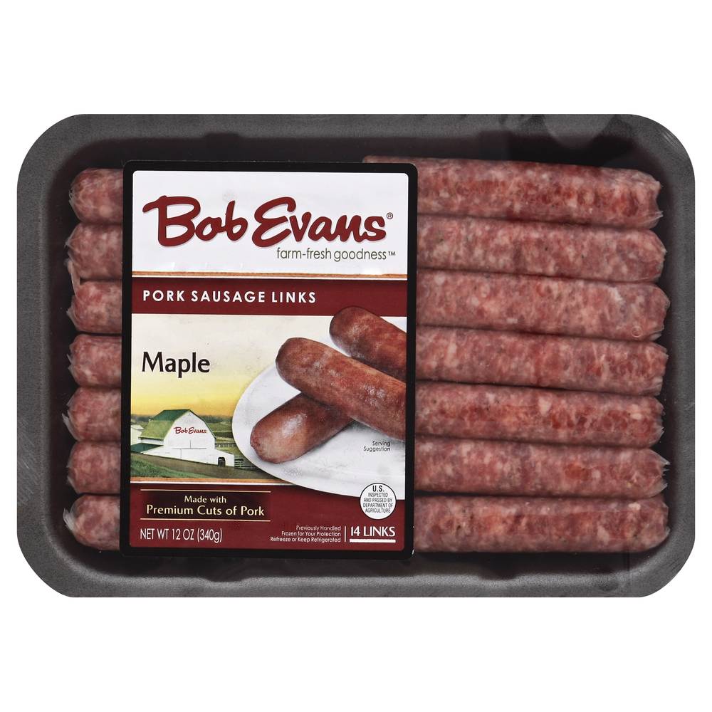 Bob Evans Maple Premium Cut Of Pork Sausage Links (12 oz)