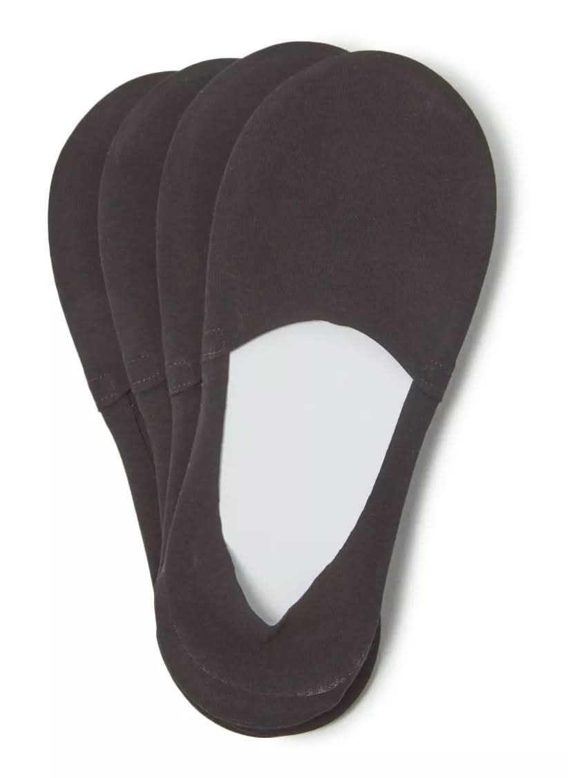 Mix No. 6 Invisble Men's No Show Socks - 4 Pack (Black One Size)