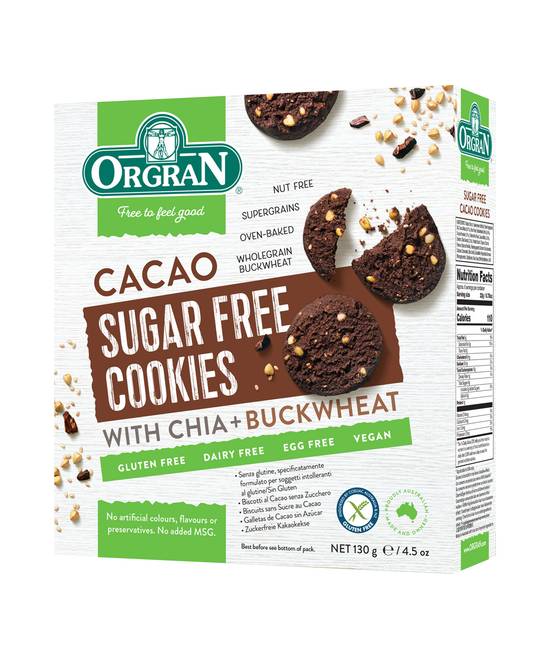 Orgran Gluten Free Cacoa Cookies 130g