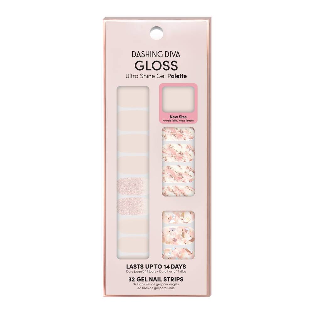Dashing Diva Gloss Ultra Shine Gel Crystal Cear Palette Nail Strips (crystal clear)