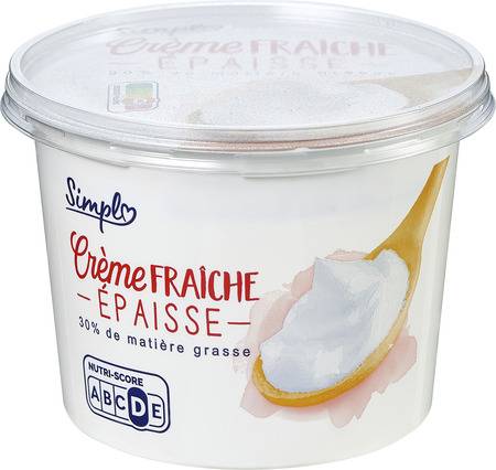 Crème Fraiche Epaisse 30% Mat.Gr. CARREFOUR - le pot de 50cL