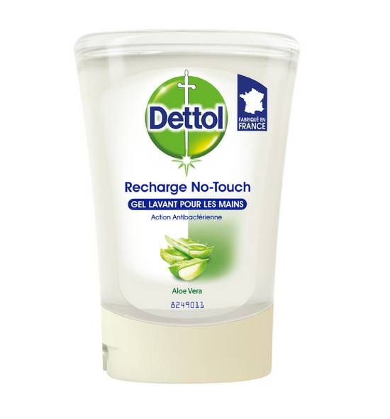 Dettol - Recharge no touch gel lavant pour les mains, aloe vera (250 ml)