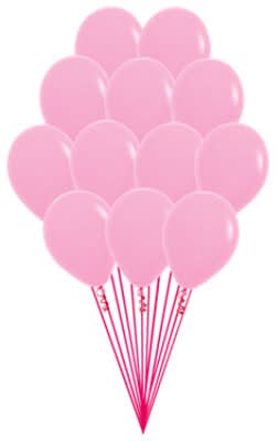 Gender Reveal Latex Balloons, Pink (12 ct)