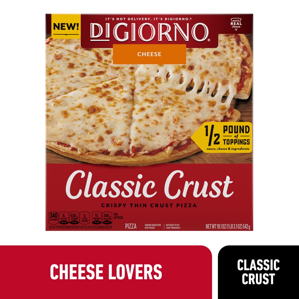 DiGiorno Classic Crust Crispy Thin Pizza, Cheese (19.1 oz)