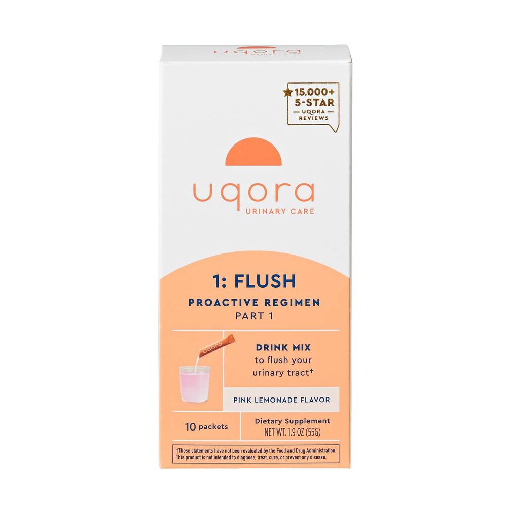 Uqora Flush Urinary Tract Health Drink Mix (pink lemonade)