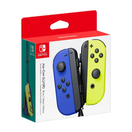 Nintendo Switch Blue and Neon Yellow Joy-Con Set