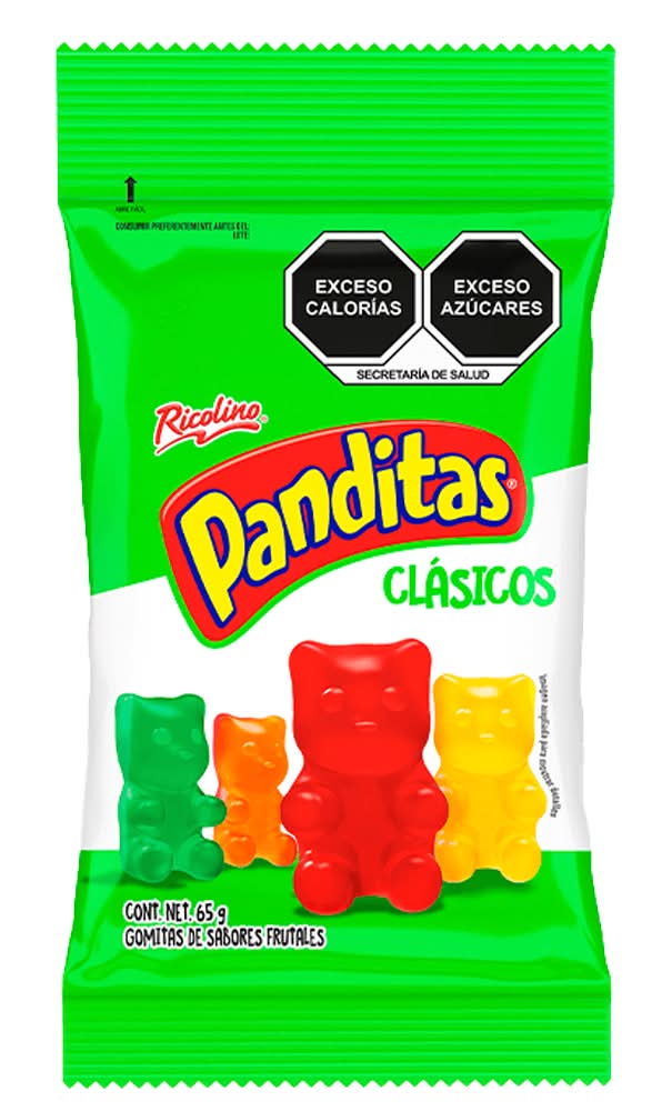 Panditas · Clásicos gomitas, frutales (65 g)