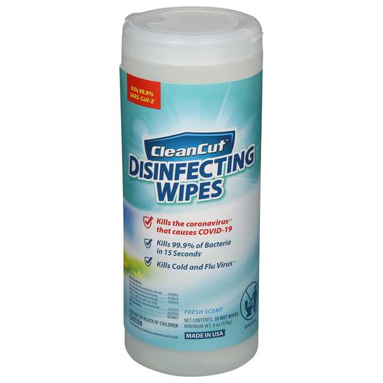 Cleancut Fresh Scent Disinfecting Wipes (35 wipes)