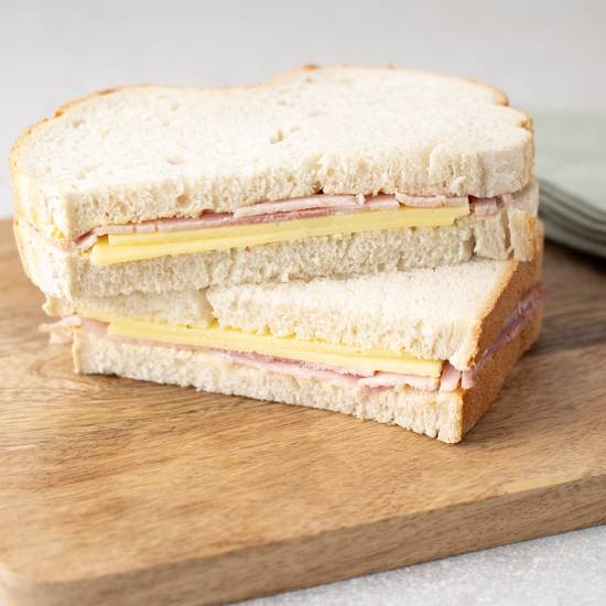 Ham and Cheese White Sandwich