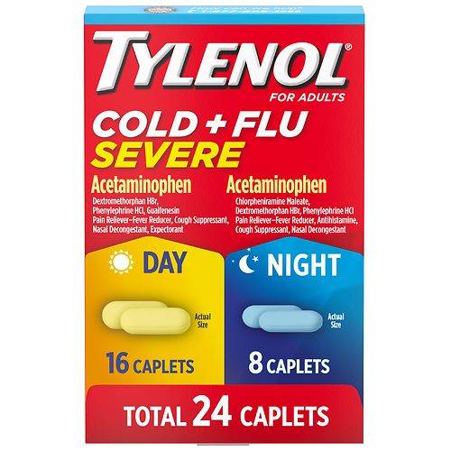 TYLENOL Cold + Flu Severe Day & Night Caplets Combo Pack - 24.0 ea