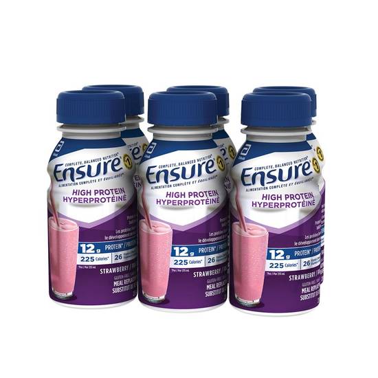 Ensure Strawberry High Protein Drink (6 x 235ml)