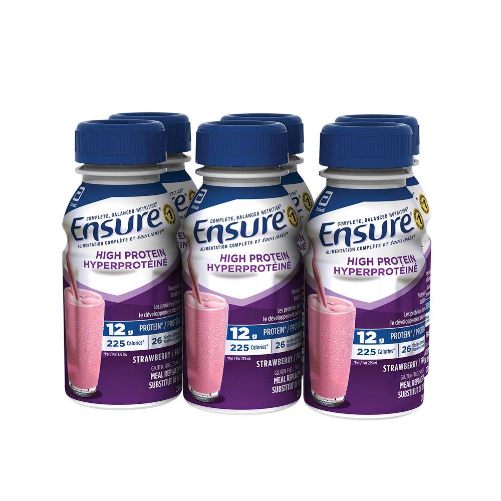 Ensure Strawberry High Protein Drink (6 x 235 ml)