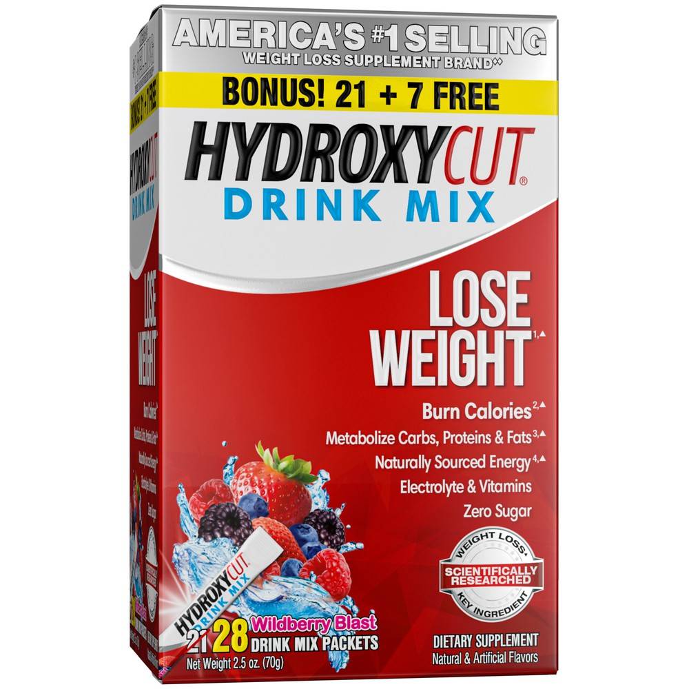 Hydroxycut Loss Weight Wildberry Blast Drink Mix Supplement (28 ct)