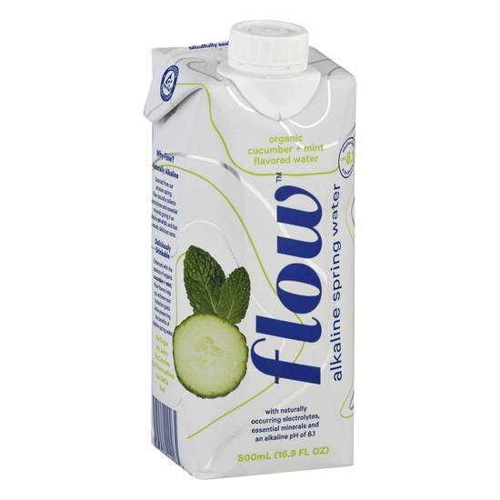 Flow Organic Cucumber + Mint Alkaline Spring Water (16.9 fl oz)