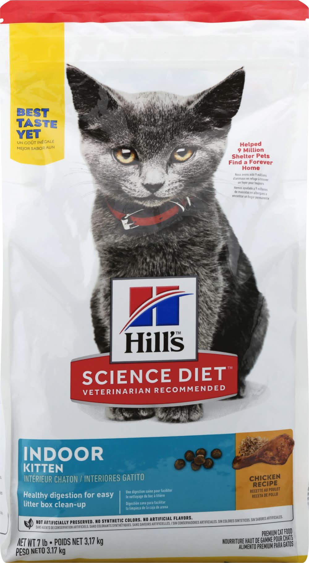 Hill's Science Diet Indoor Kitten Chicken Recipe Cat Food (7 lbs)